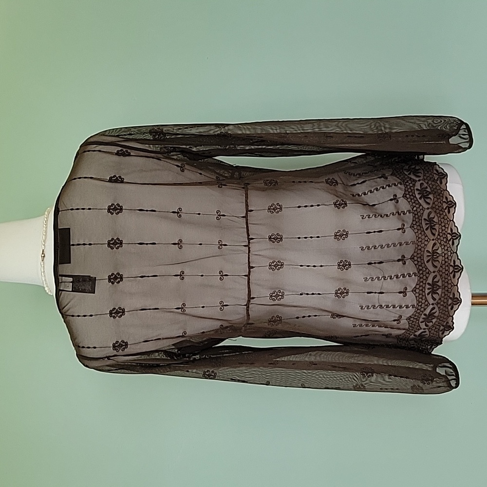 Axcess Y2K Vintage Sheer Lace Blouse - Picture 4 of 7